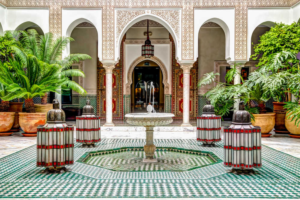 Intérieur de l'hôtel La Mamounia à Marrakech au Maroc