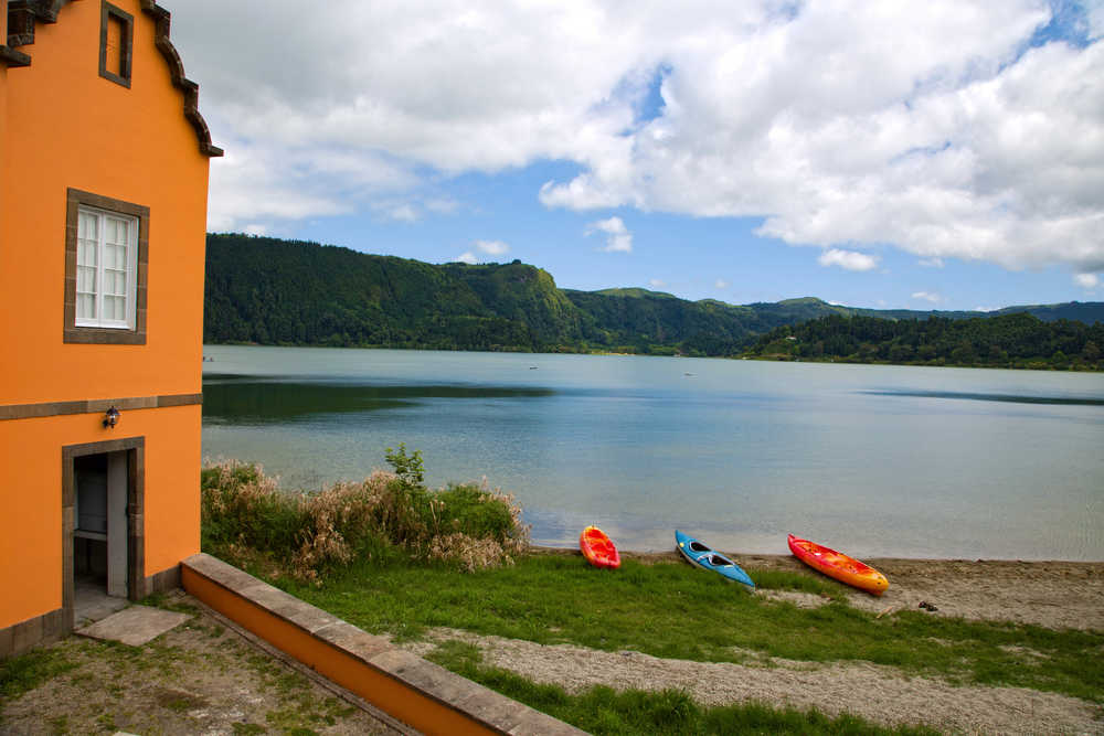 Kayak au lac de Furnas aux Açores