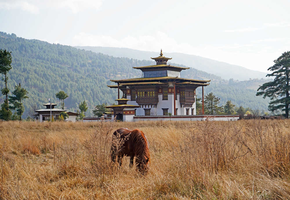 La vallée de Bhumthang au Bhoutan