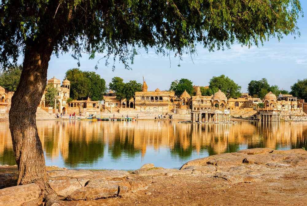 Lac Gadi Sagar Jaisalmer Rajasthan Inde Asie