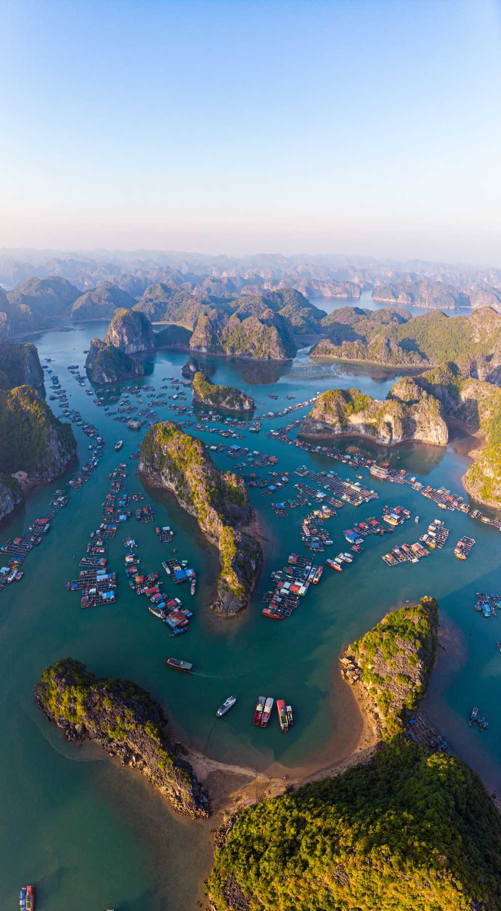 Lan Ha Baie vue du ciel, Vietnam