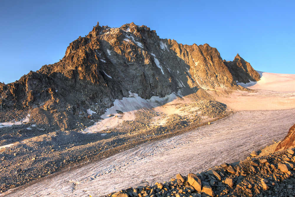 Le Portalet et le glacier d'Orny, Alpes suisses