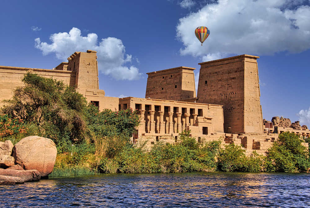 Le temple de Philæ sur les rives du Nil en Egypte