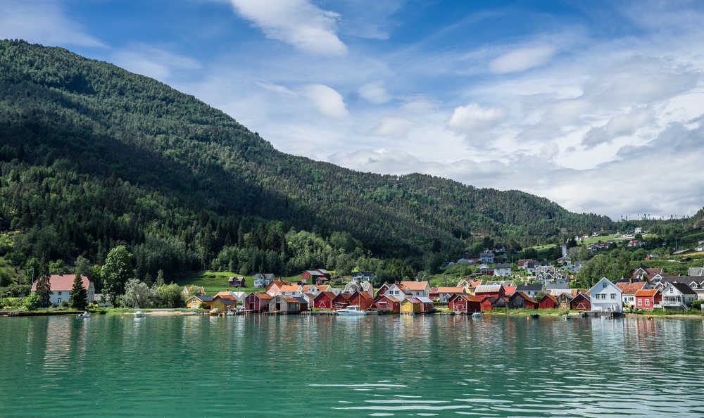 Le village de Solvorn en Norvège