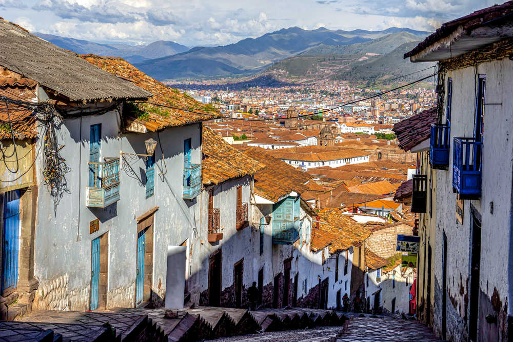 Maisons traditionnelles dans la ville de Cusco, Pérou