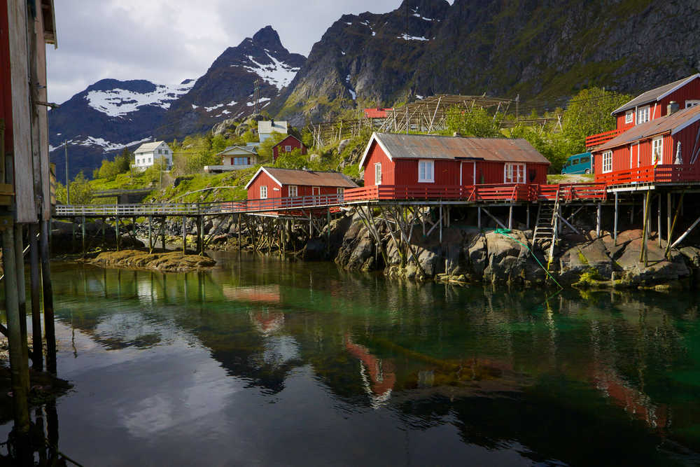 Maisons traditionnelles village de Å, Norvège