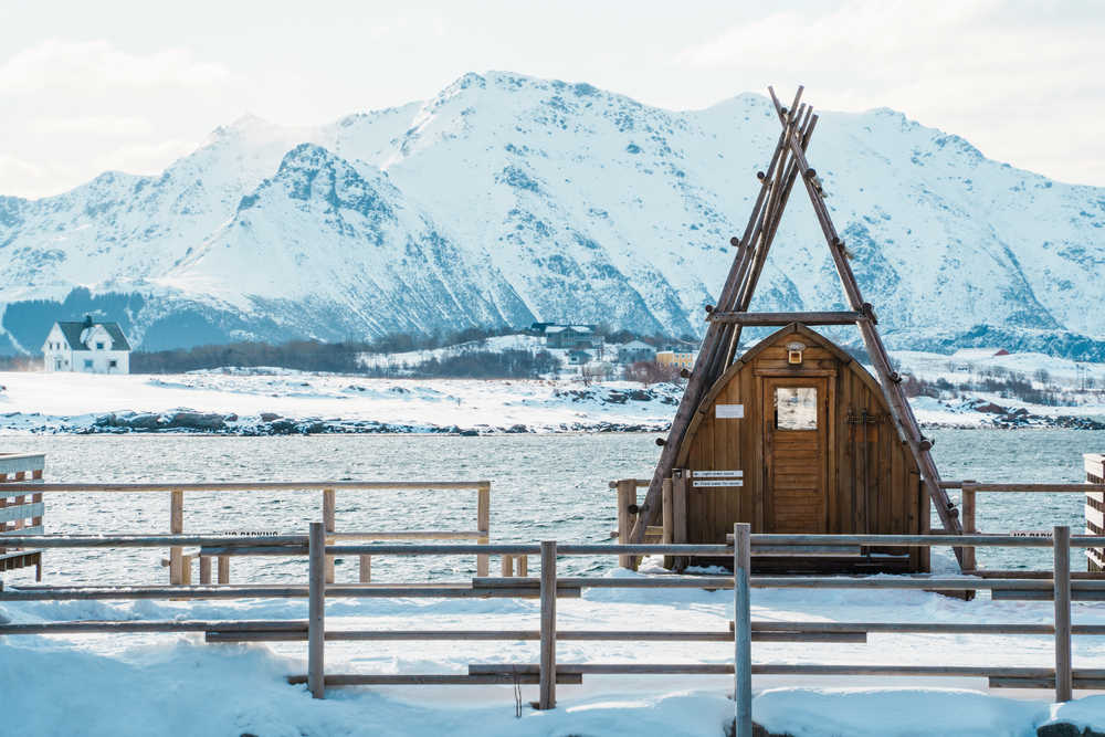Norvège sauna traditionnel hiver