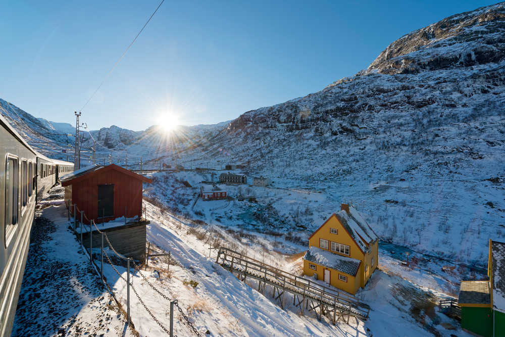 Norvège train Myrdal hiver