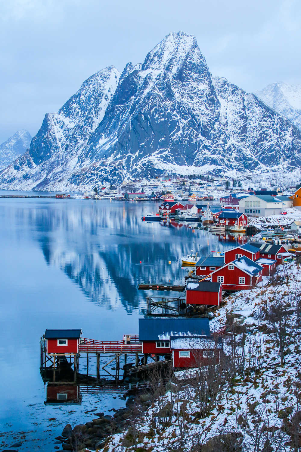 Norvège village Reine hiver