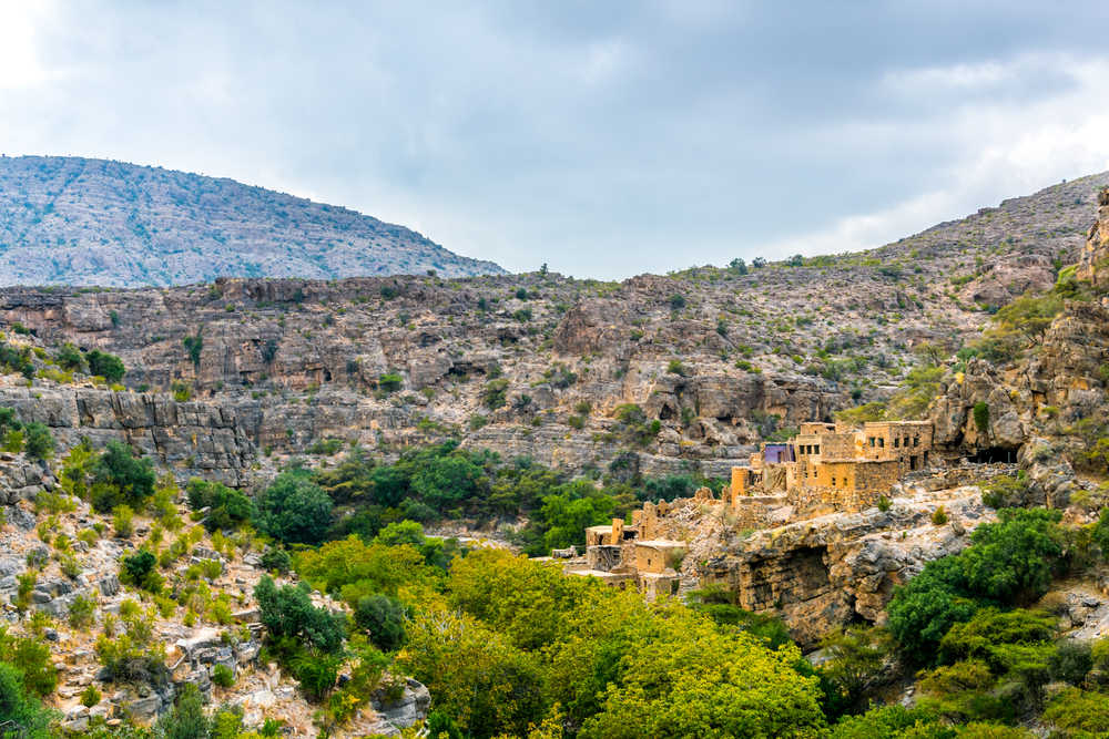 Oman ruines village Wadi Bani Habib