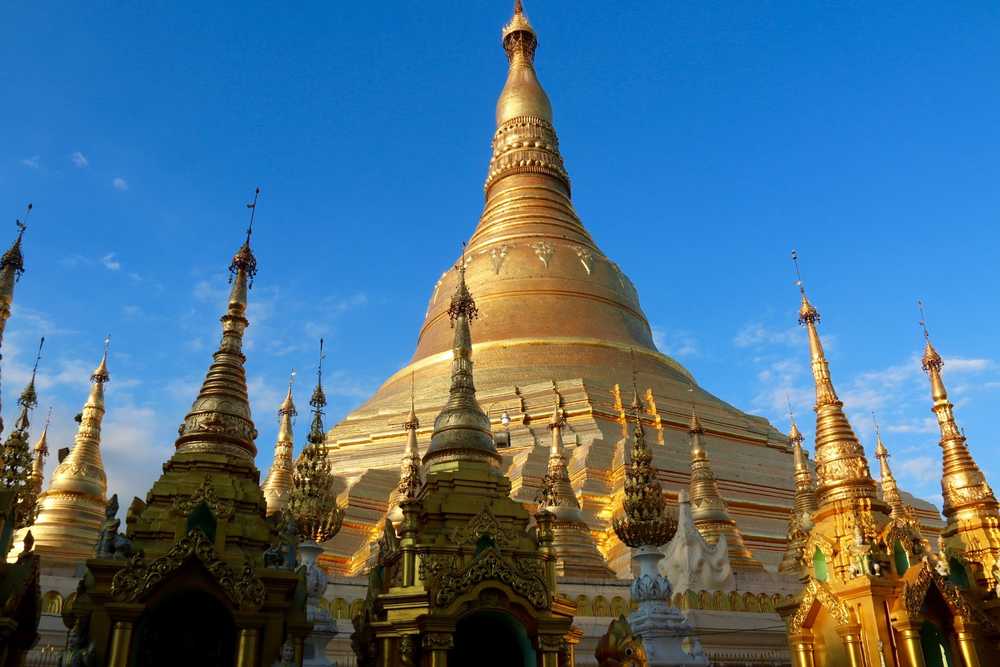 Pagode Shwedagon à Rangoun, Myanmar, Birmanie