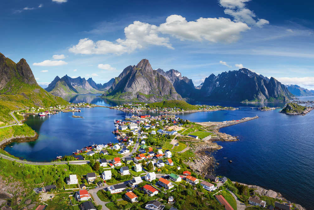 Paysage de la Commune de Moskenes, Norvège