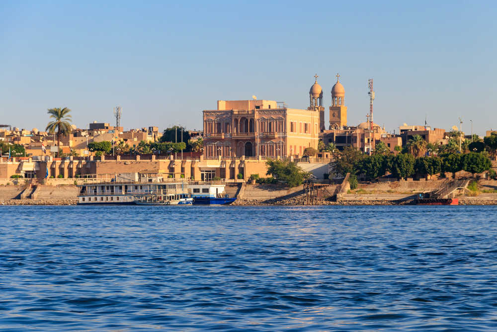 Paysage de la ville de Luxor et le Nil, Egypte