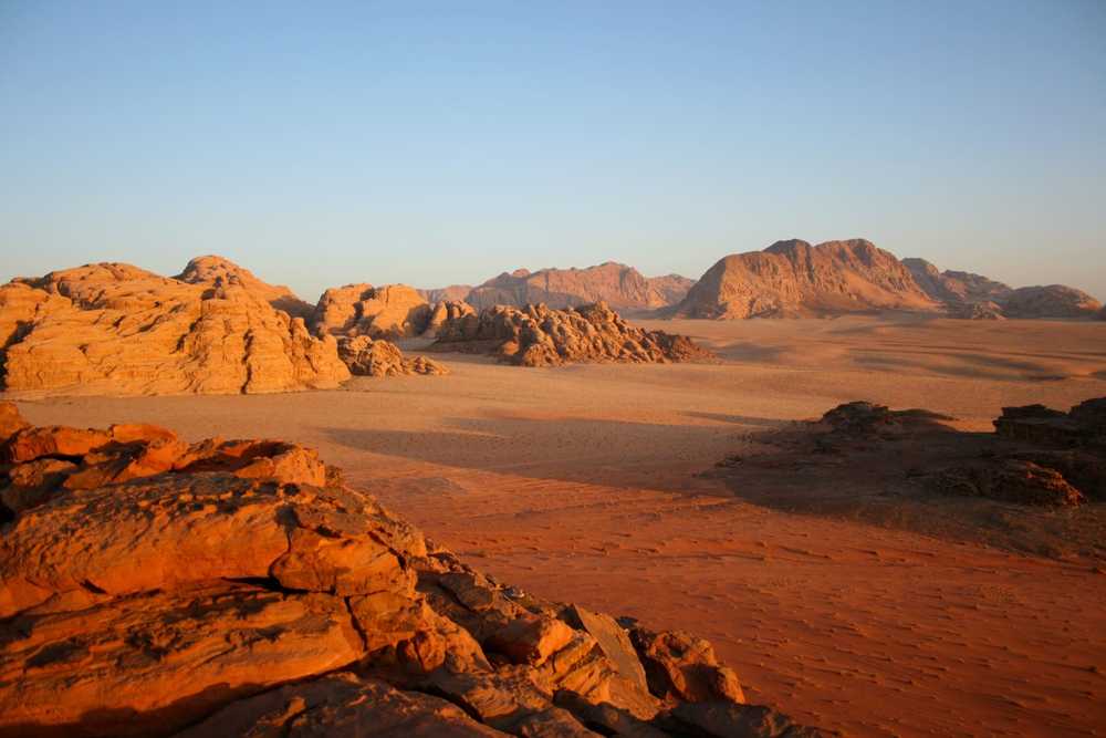 Paysage du désert de Wadi Rum en Jordanie