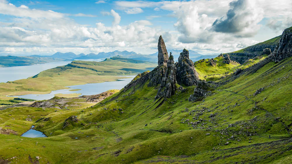 Paysage du Old Man of Storr en Ecosse