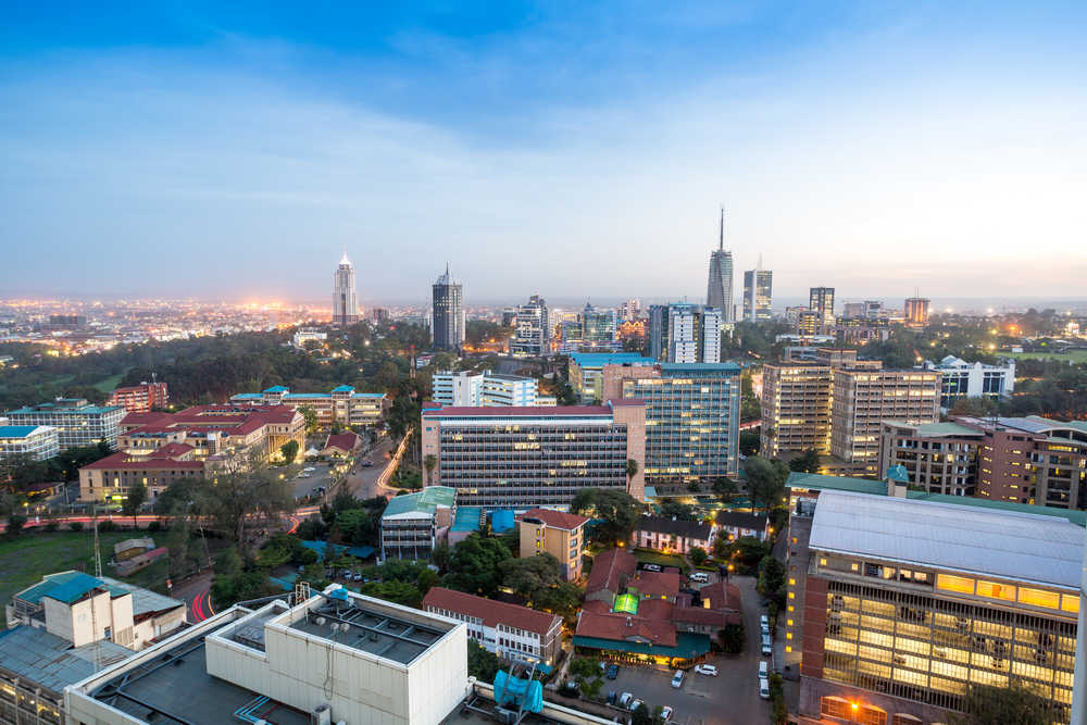 Paysage urbain de Nairobi - capitale du Kenya
