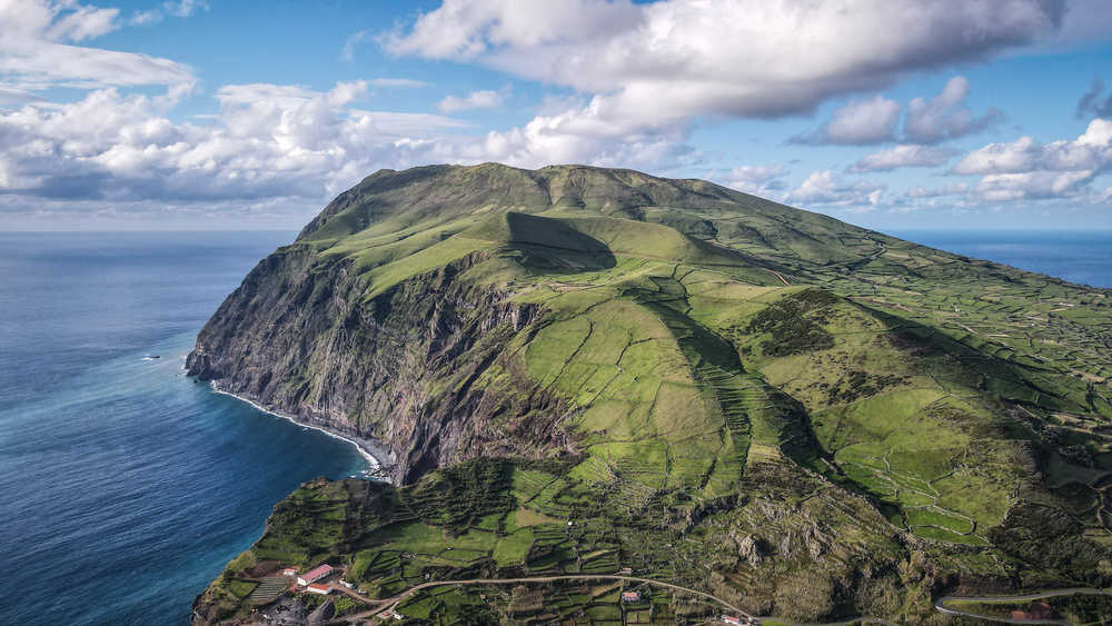 Paysages côtiers à Corvo aux Açores