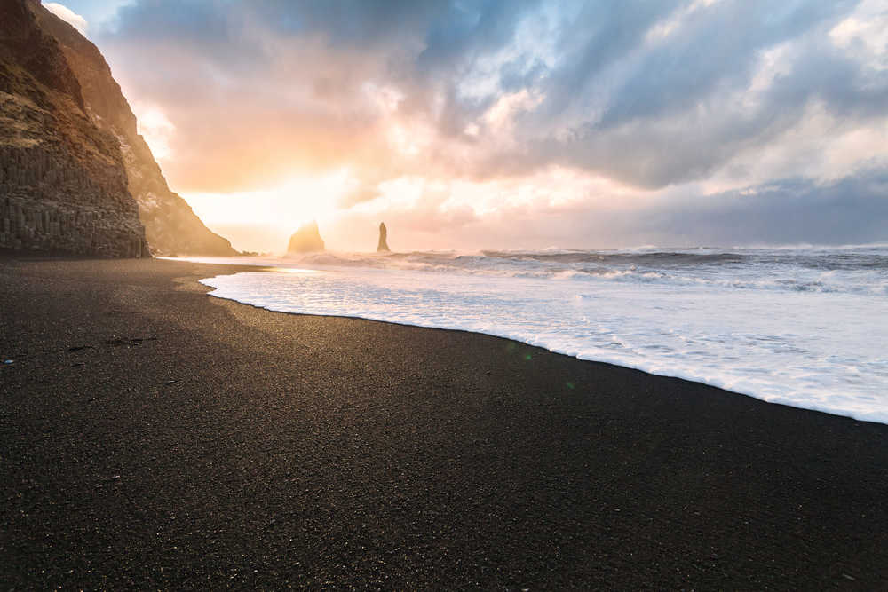 Plage de sable noir