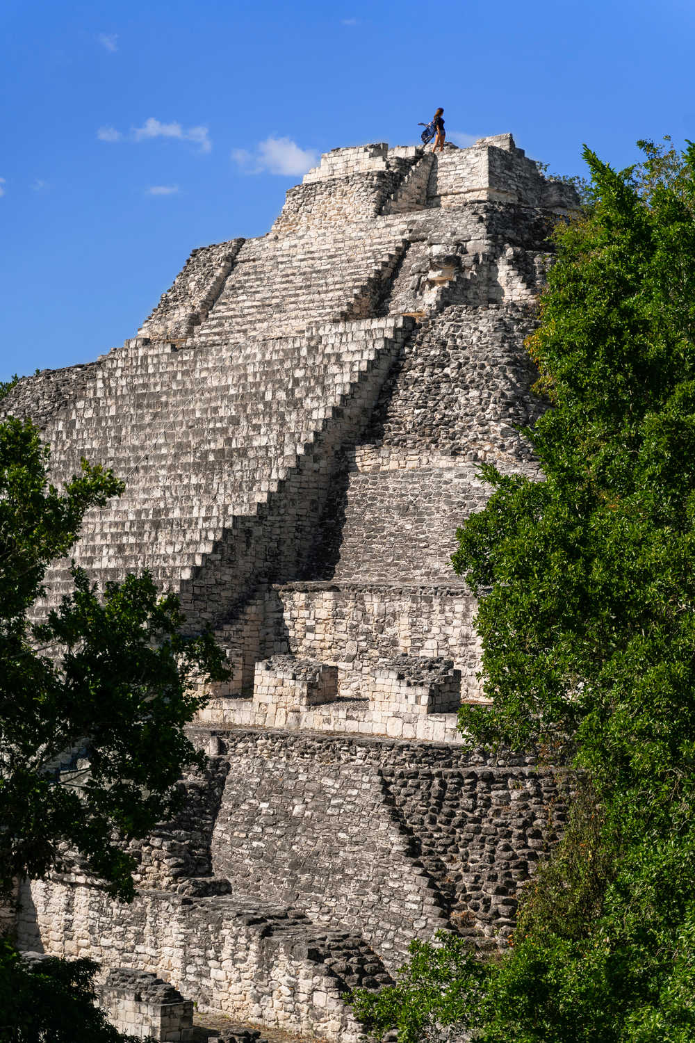 Pyramide du site archéologique de Calakmul au Mexique