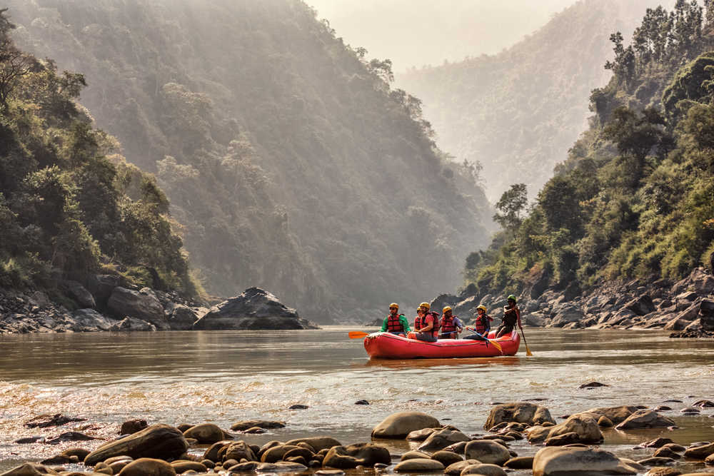 Rafting dans la rivière Trishuli à Kurintar au Népal