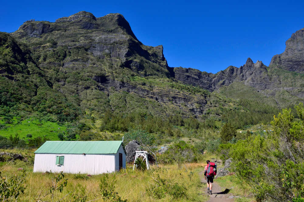 Randonneur à Marla, île de la Réunion