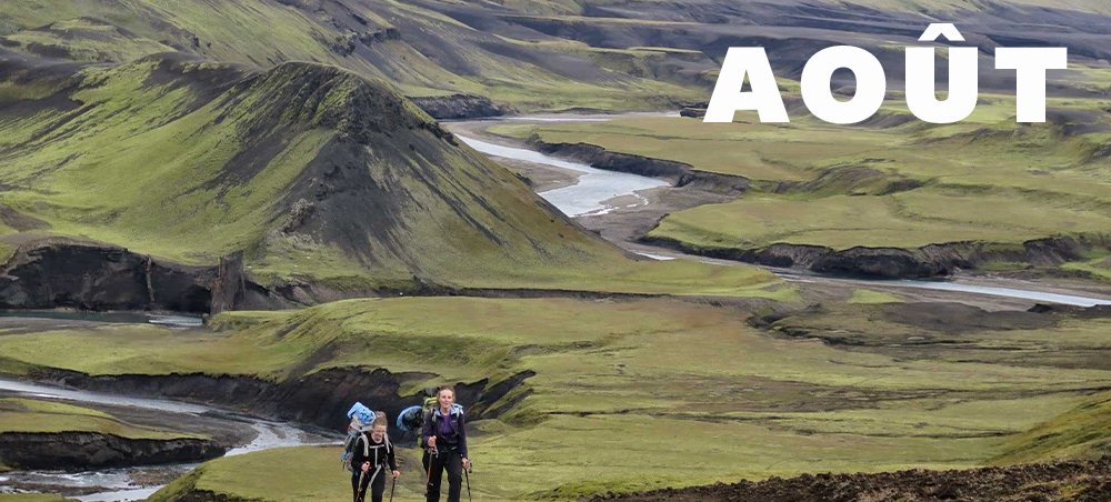 randonneurs en plein trek en Islande