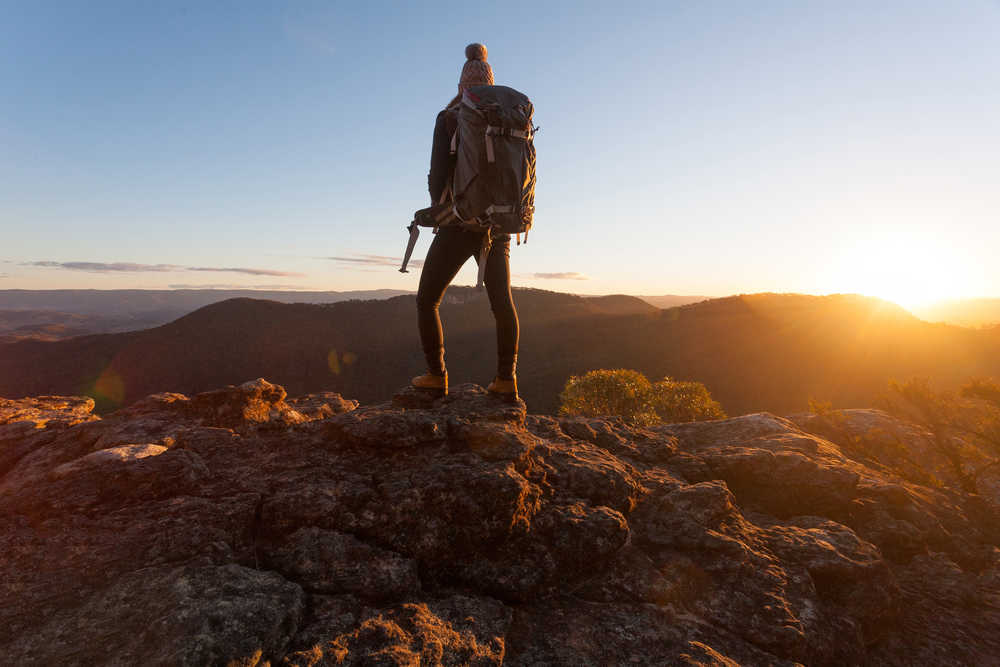 Randonneuse au Mont Victoria en Australie