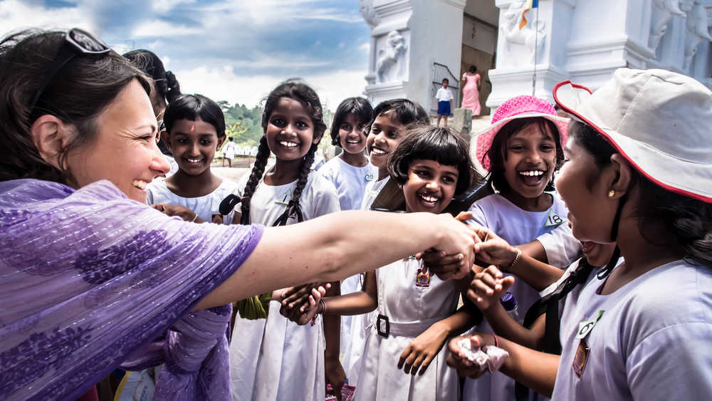 Sri Lanka, temple, enfants