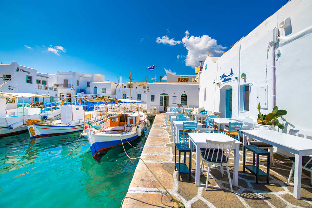 Restaurant à Náoussa, Paros, Grèce