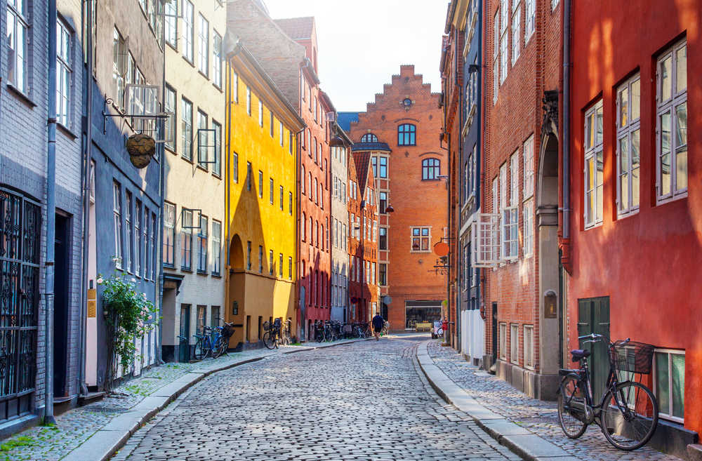 Rue à Copenhague au Danemark