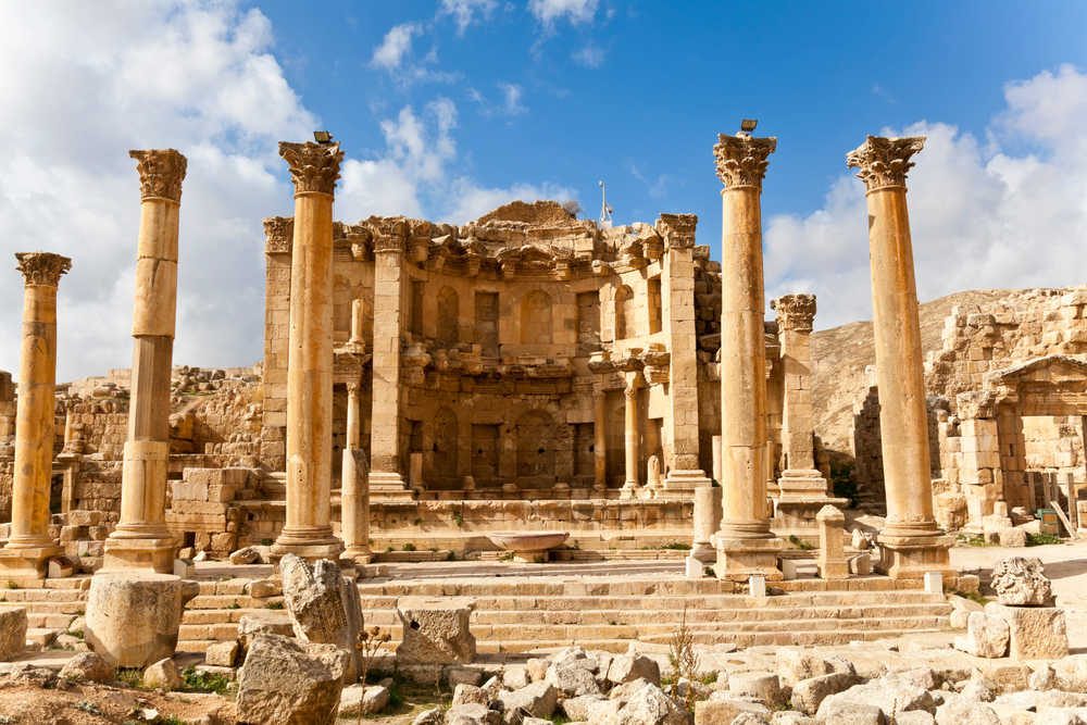 Ruine de l'ancienne cité de Jerash en Jordanie