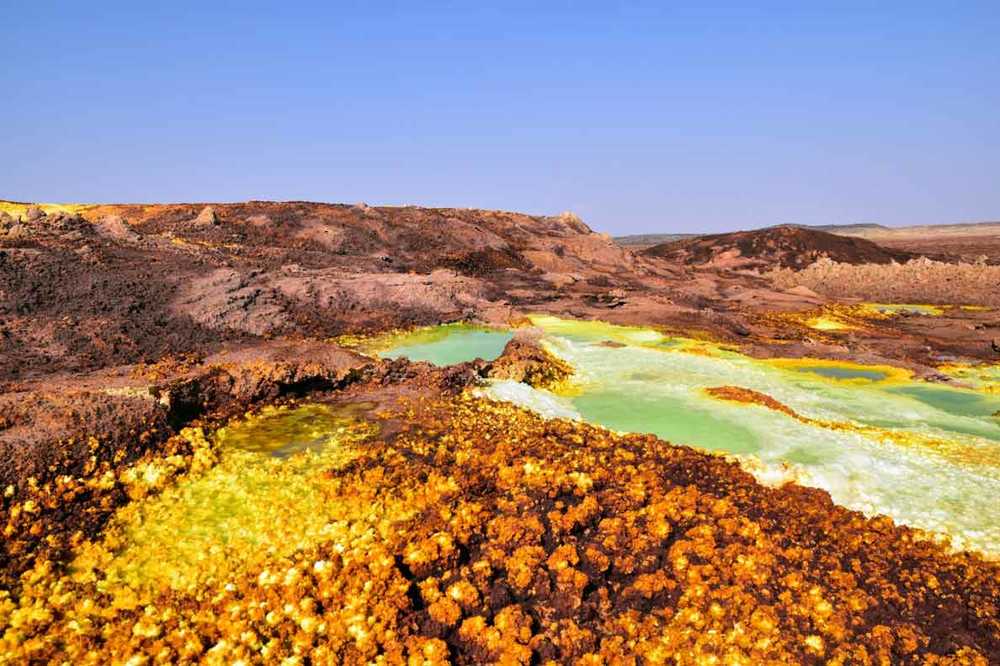 Site volcanique du Dallol, dans le désert du Danakil en Ethiopie