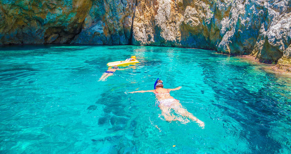 Snorkeling à Corfou, Grèce