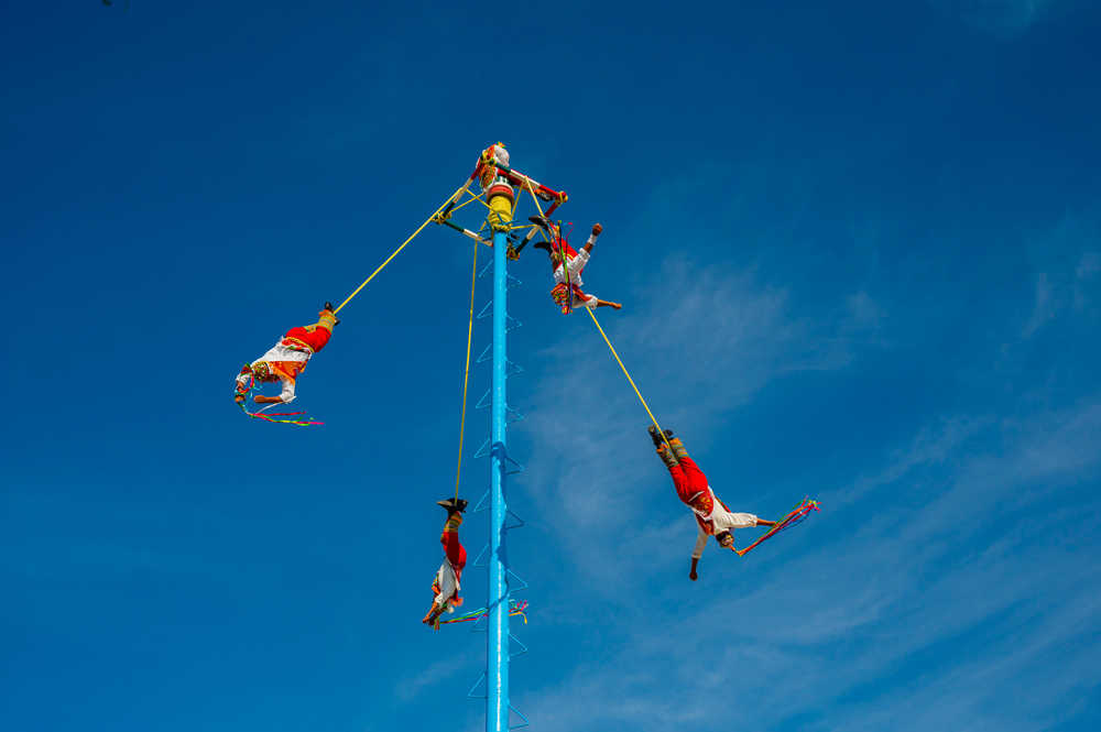 Spectacle Voladores de Papantla au Mexique