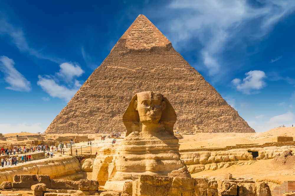 Sphinx égyptien. Le Caire. Gizeh. Égypte. Monument architectural. Les tombes des pharaons