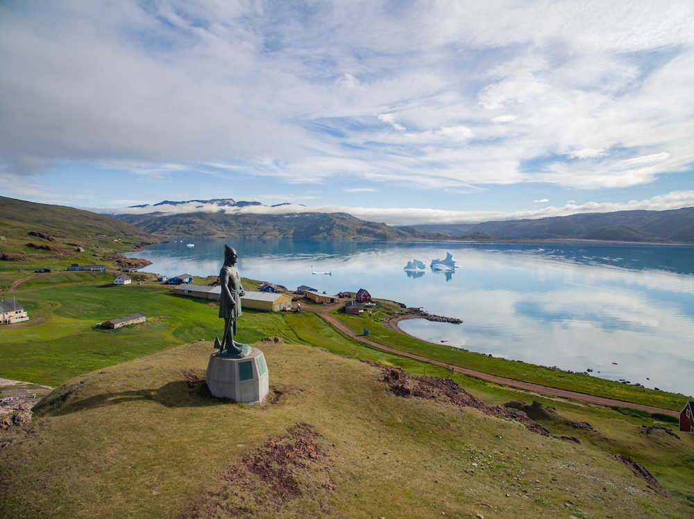 Statue du Viking Leif, Sud Groenland