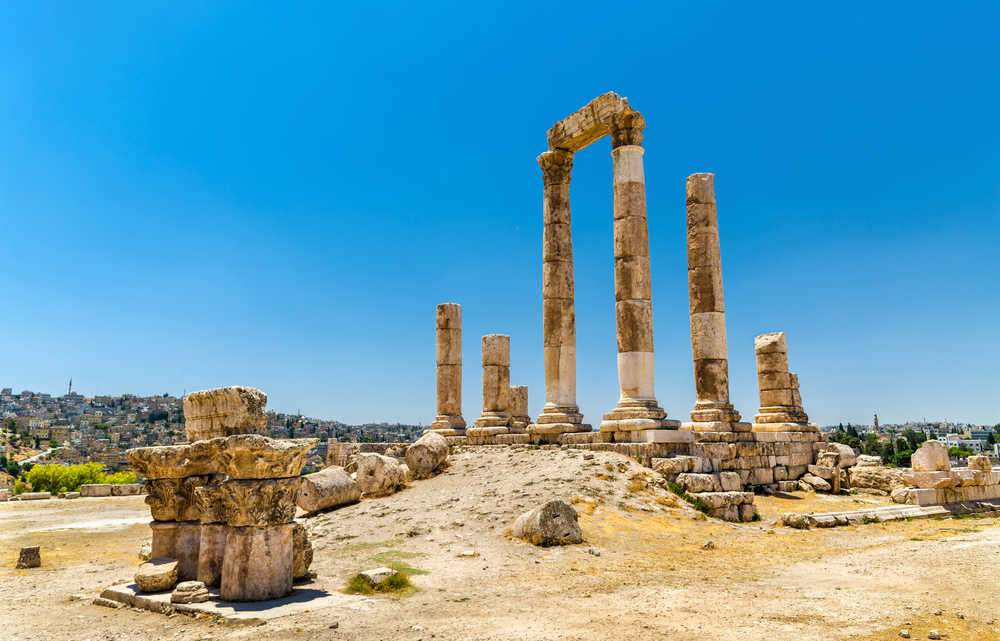 Temple d'Hercule à la citadelle d'Amman, Jabal al-Qal'a, Jordanie