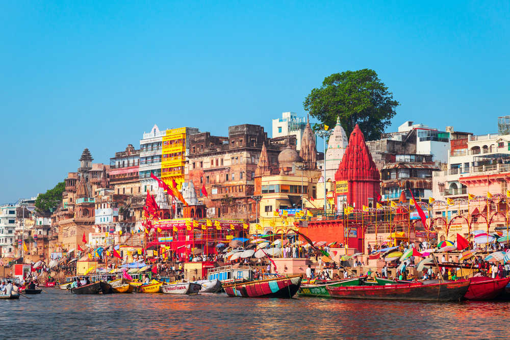 Ville de Varanasi et le Gange, Inde