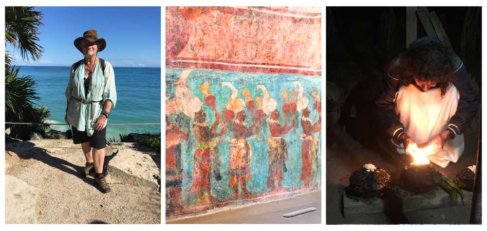 Voyageuse en randonnée,  peintures murales de Bonampak, rencontres au Mexique