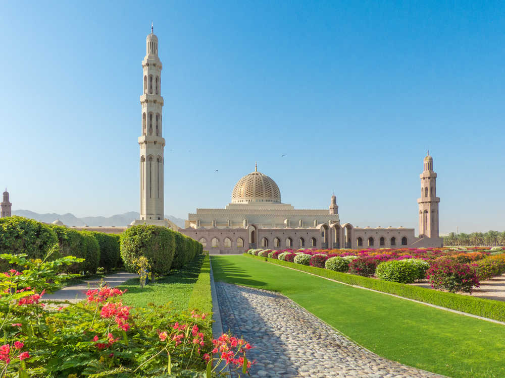 Vue de la mosquée  du Sultan Qaboos, Oman