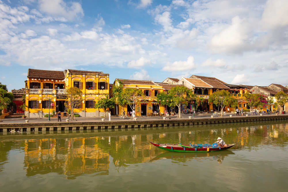 Vue de la ville ancienne de Hoi An, classée au patrimoine mondial de l'UNESCO, dans la province de Quang Nam. Vietnam.