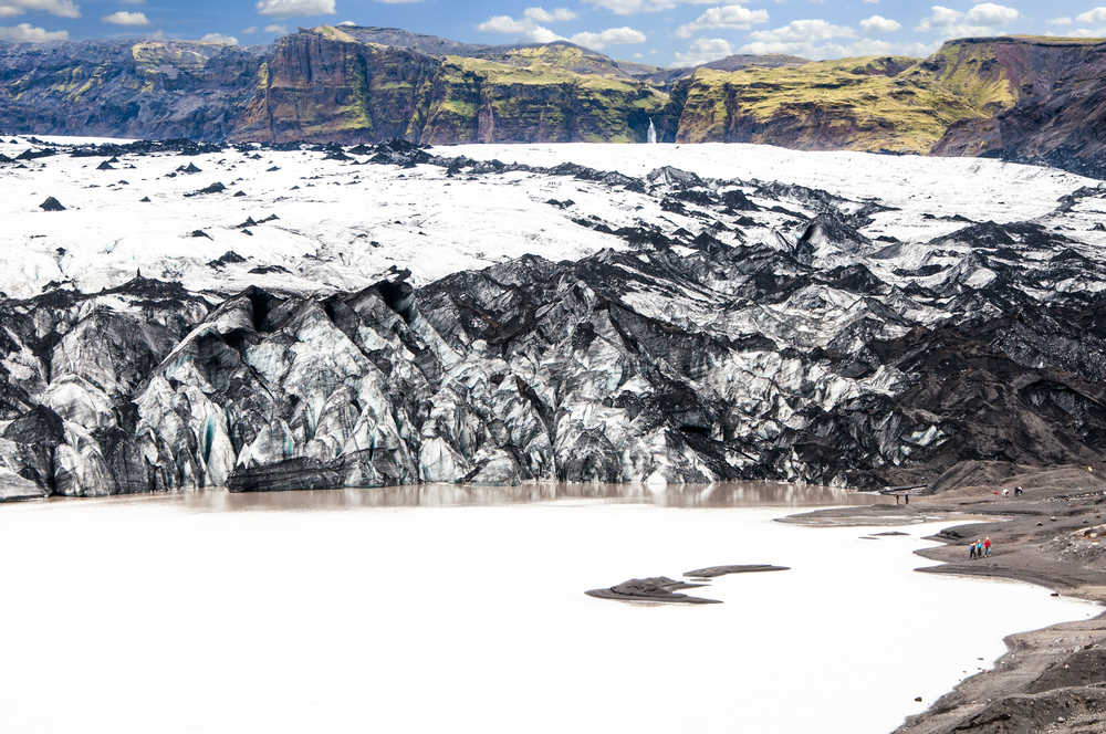 Vue du glacier Sólheimajökull, Islande