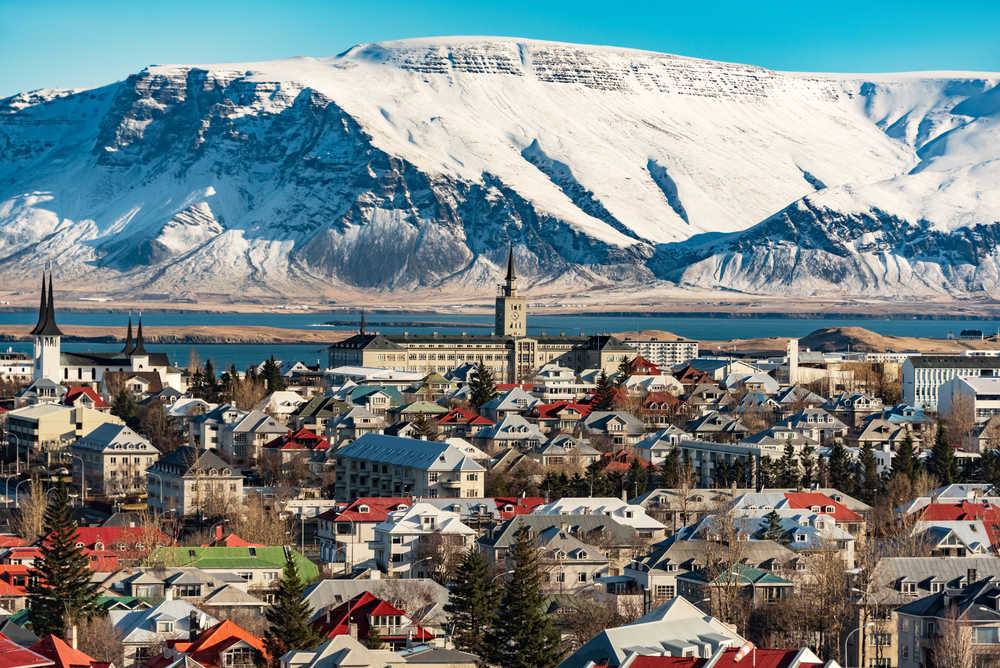 Vue panoramique de la Ville de Reykjavik, Islande