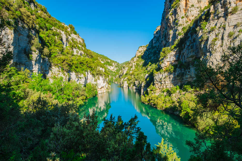 Vue sur les Basses Gorges du Verdon en Provence