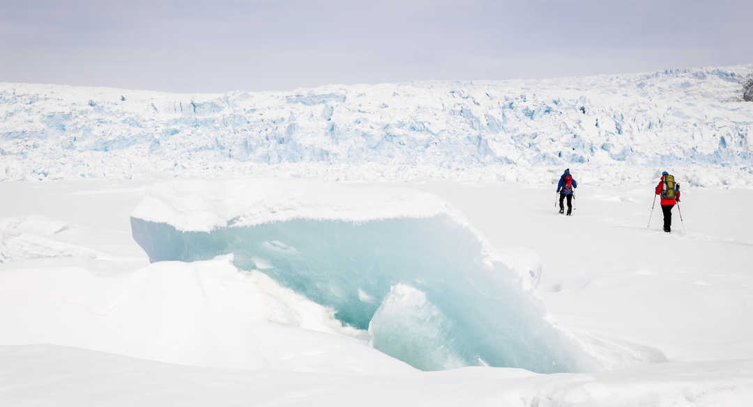 Randonnée raquettes sur la glace au Groenland - © Letecheur Samuel Randonnée raquettes sur la glace au Groenland