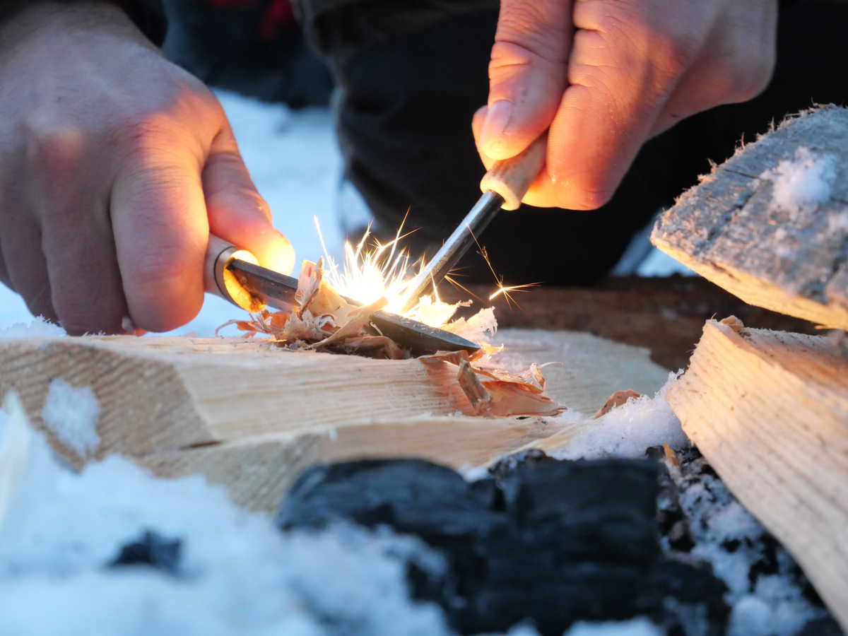 Allumer un feu en mode trappeur