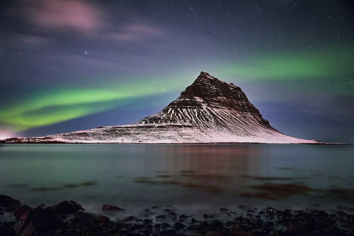 Aurores boréales en Islande