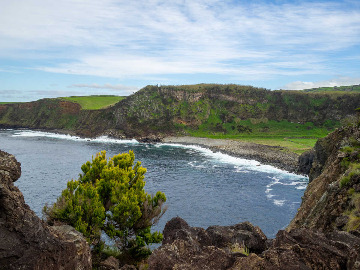 Baie de Agualva sur l'ile de Terceira aux Açores