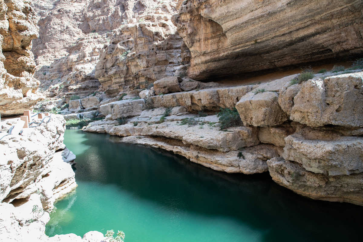 Canyon du Wadi Shaab au Sultanat d'Oman