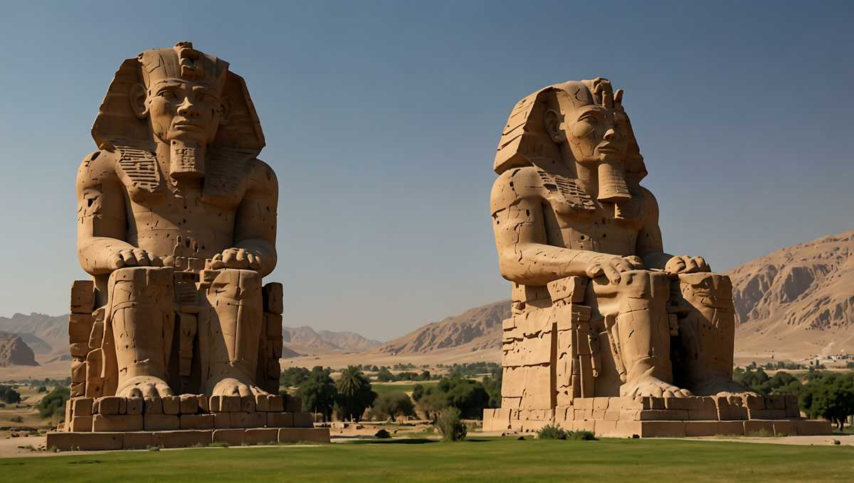 Colosses de Memnon, Louxor, Egypte